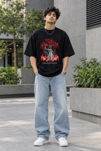 Dark Angel Graphic Oversized T-Shirt – Black