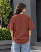 Chase Your Passion Graphic Oversized T-Shirt – Rust Brown