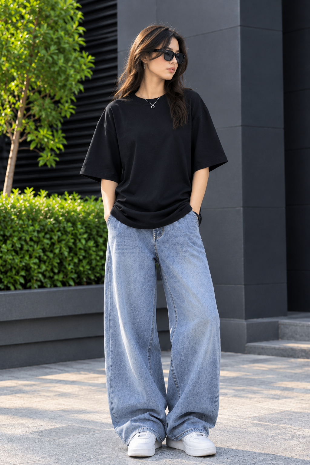 Wizard Graphic Oversized T-Shirt – Black